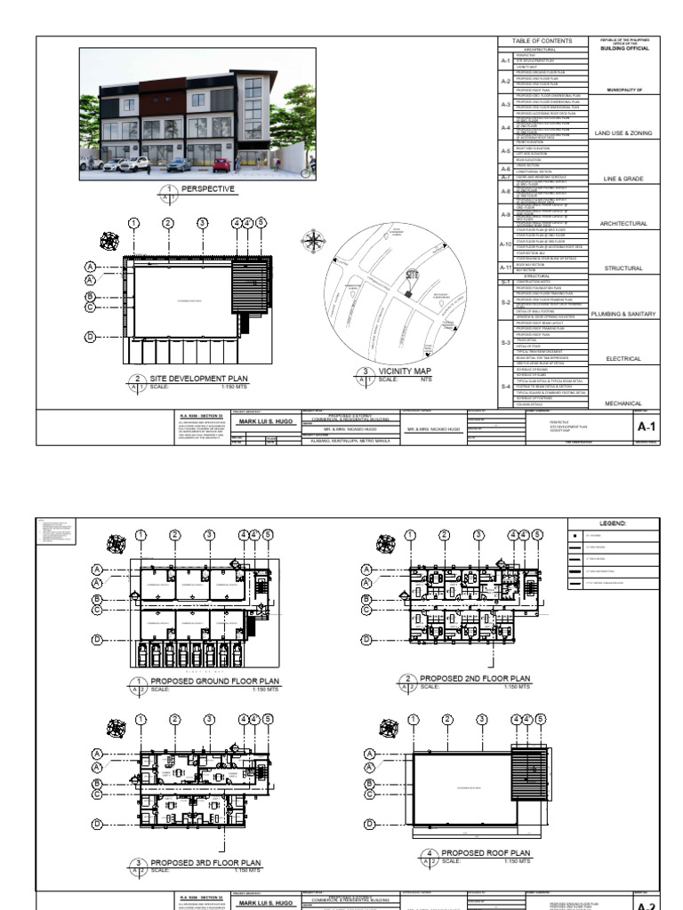 HUGO BSCE 3A Final Requirement Proposed 3 Storey Building | PDF | Real ...