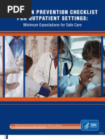 Centers for Disease Control and Prevention Infection Prevention Checklist Minimum Expectations for Safe Care for Outpatient Settings