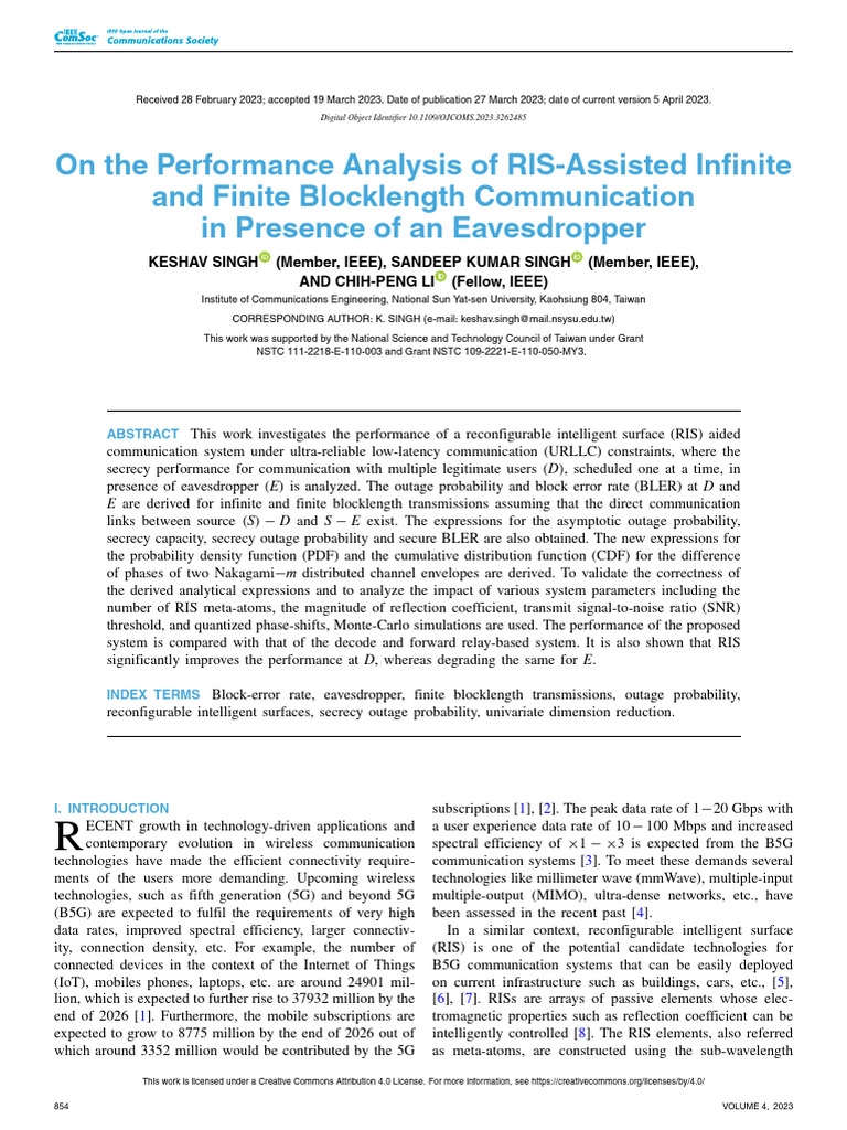 On The Performance Analysis of RIS-Assisted Infinite and Finite ...