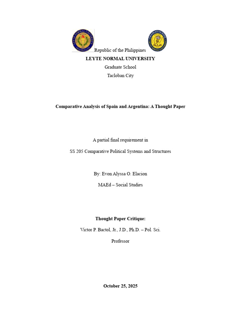 Comparative Analysis of Spain and Argentina | PDF | Institution | Spain