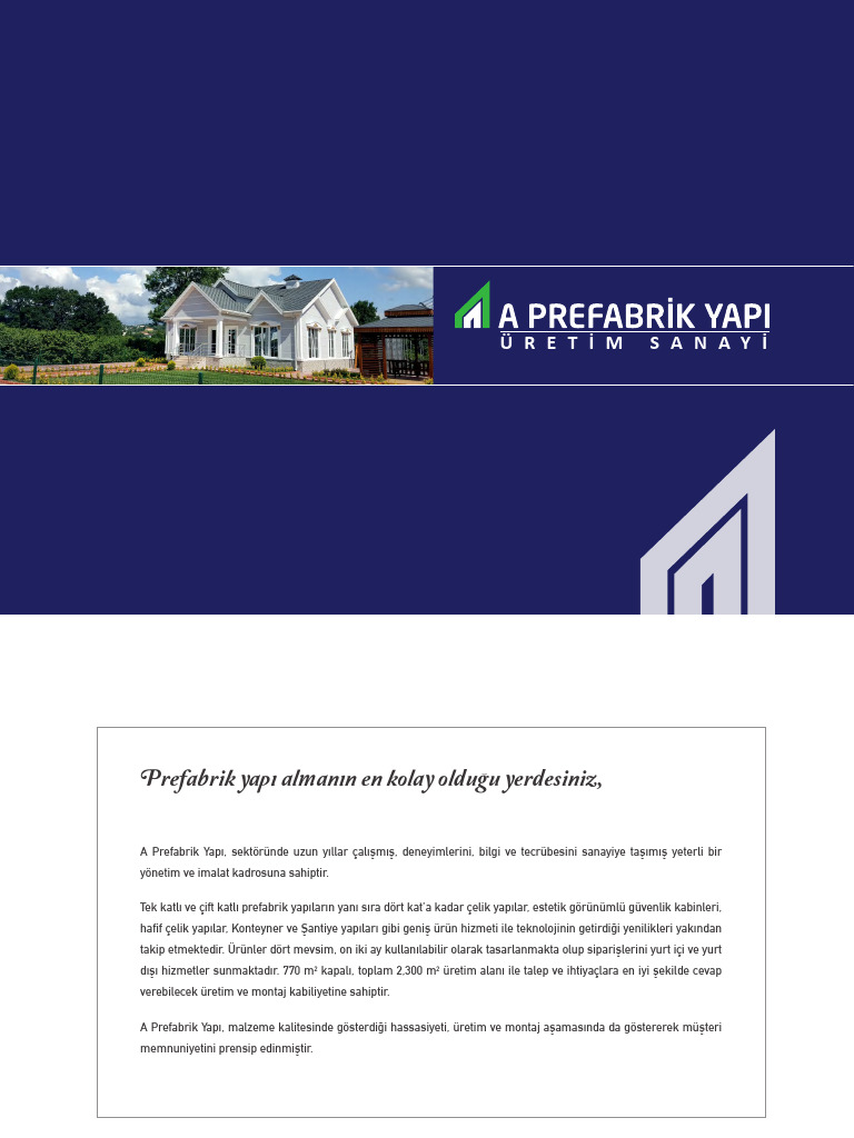 A Prefabrik Yapi Konut Katalog | PDF