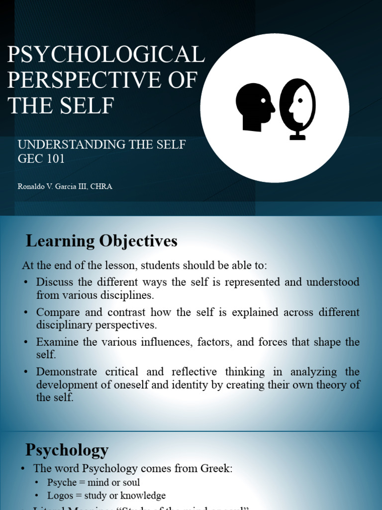 Gec101-Week 4 (Psychological View of Self) | PDF | Psychoanalysis ...