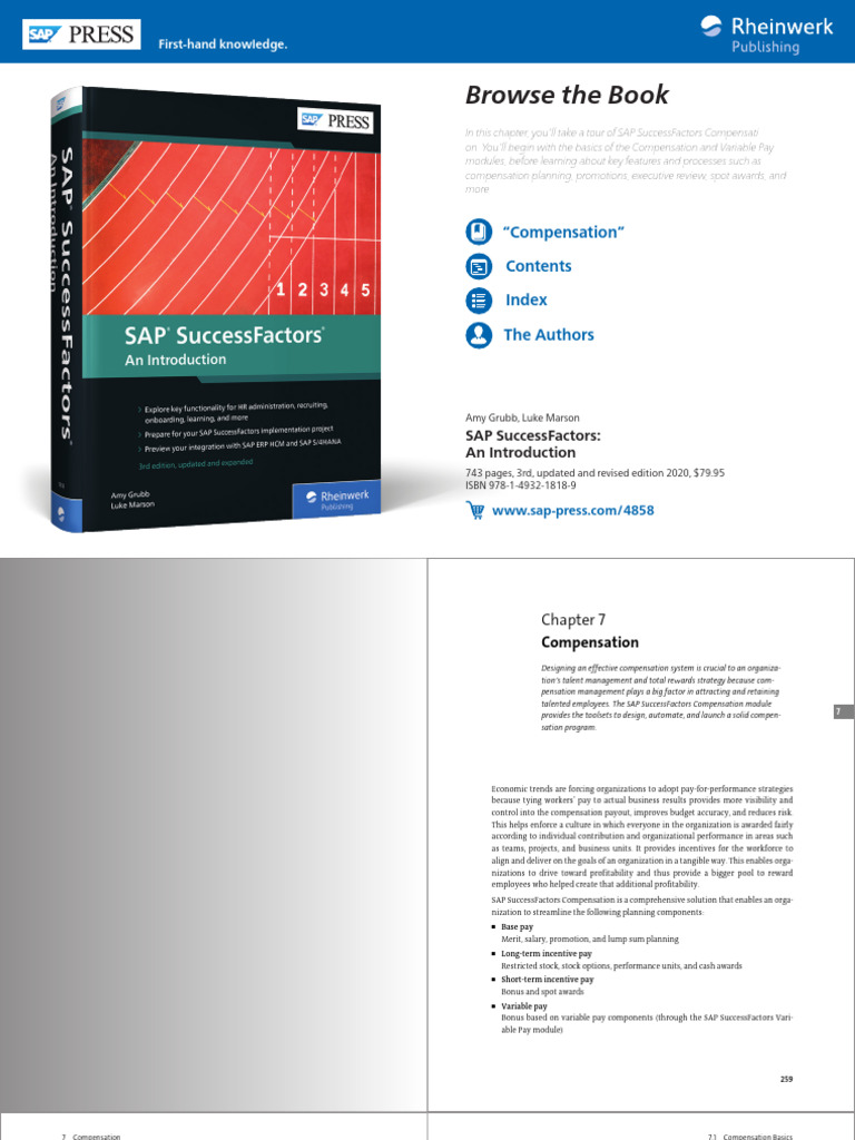 SAP SuccessFactors Compensation Overview | PDF | Salary | Matrix ...