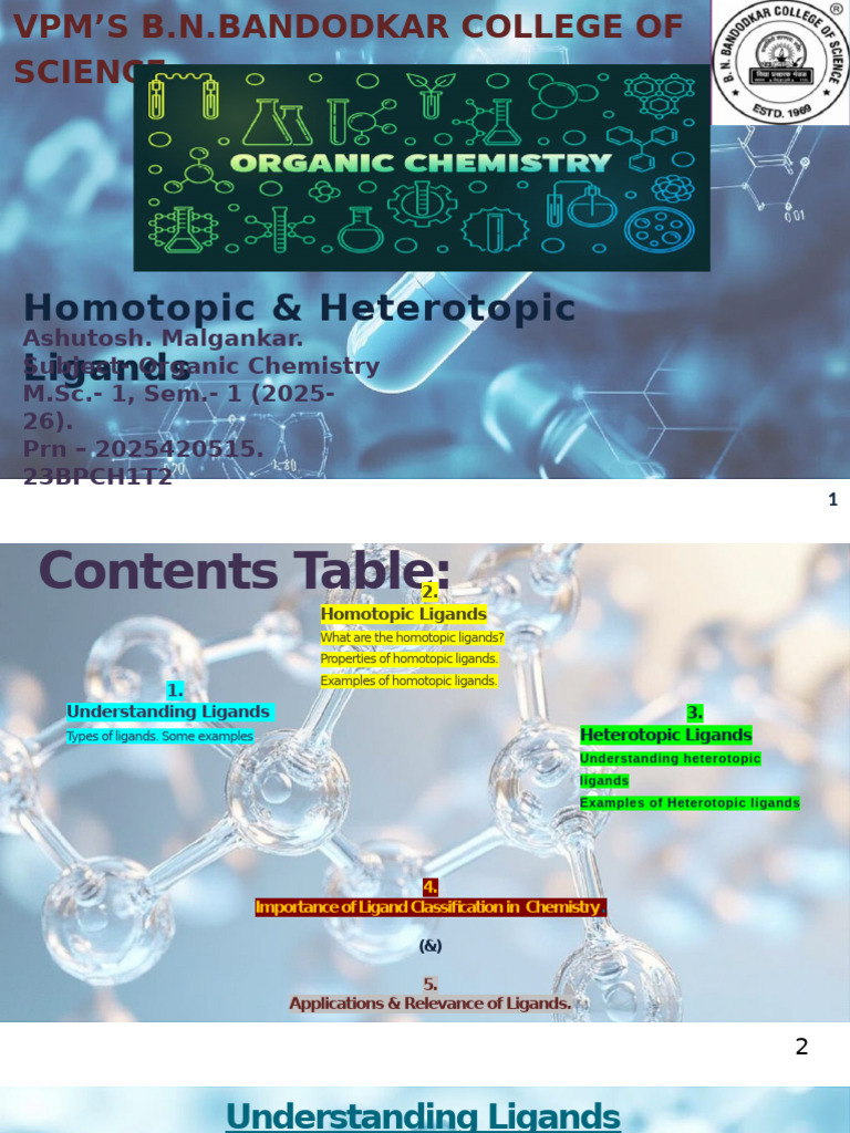 Homotopic and Heterotopic Ligands Their Stereochemistry About Topicity ...