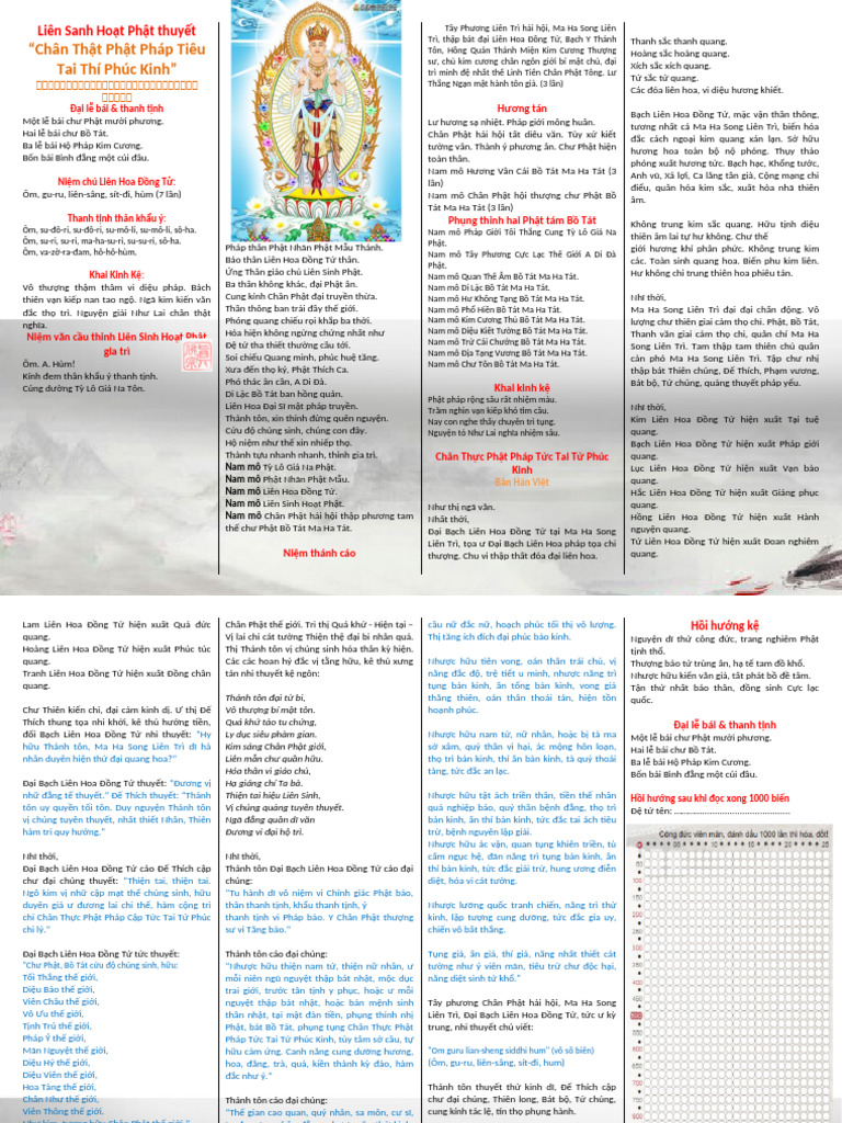 Chân Phật Kinh Ngắn (Bản Hán Việt) 1 | PDF