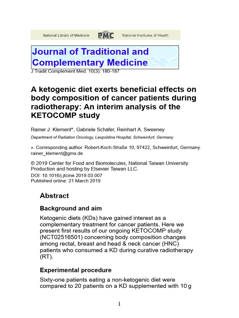 A Ketogenic Diet Exerts Beneficial Effects On Body Composition of ...