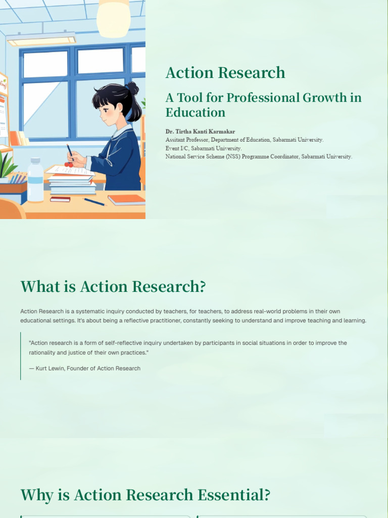 Action Research for Teacher Growth | PDF | Action Research | Teachers