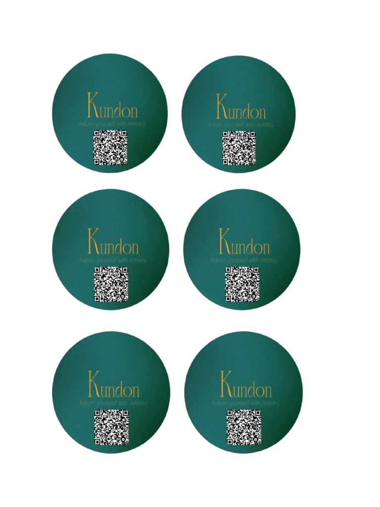 Kundon Sticker Print A4 Page | PDF