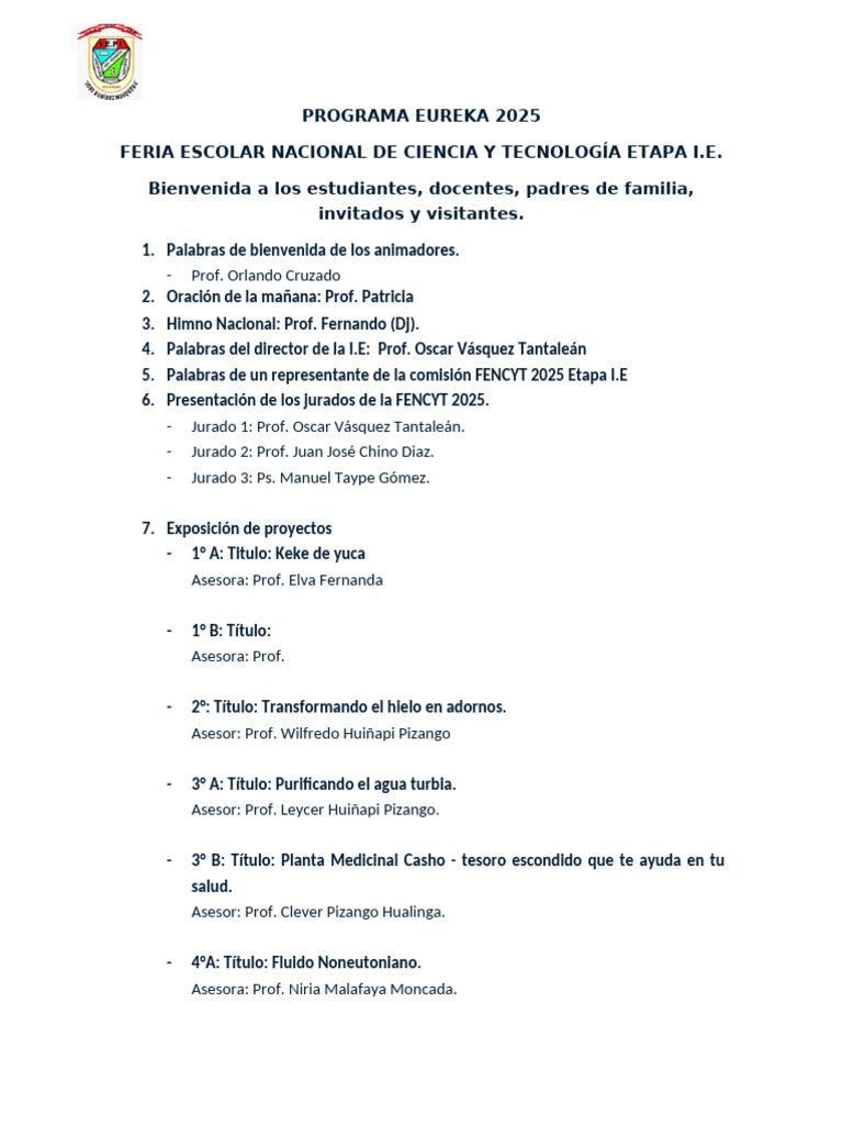 Programa Fencyt 2025 | PDF