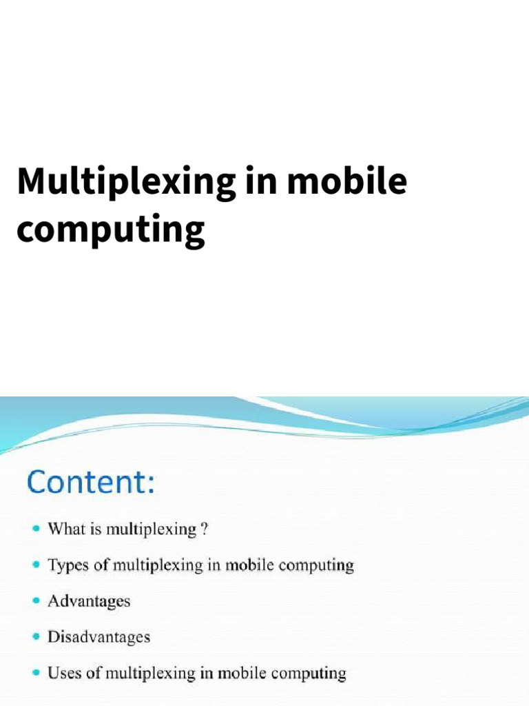 Multiplexing in Mobile Computing | PDF