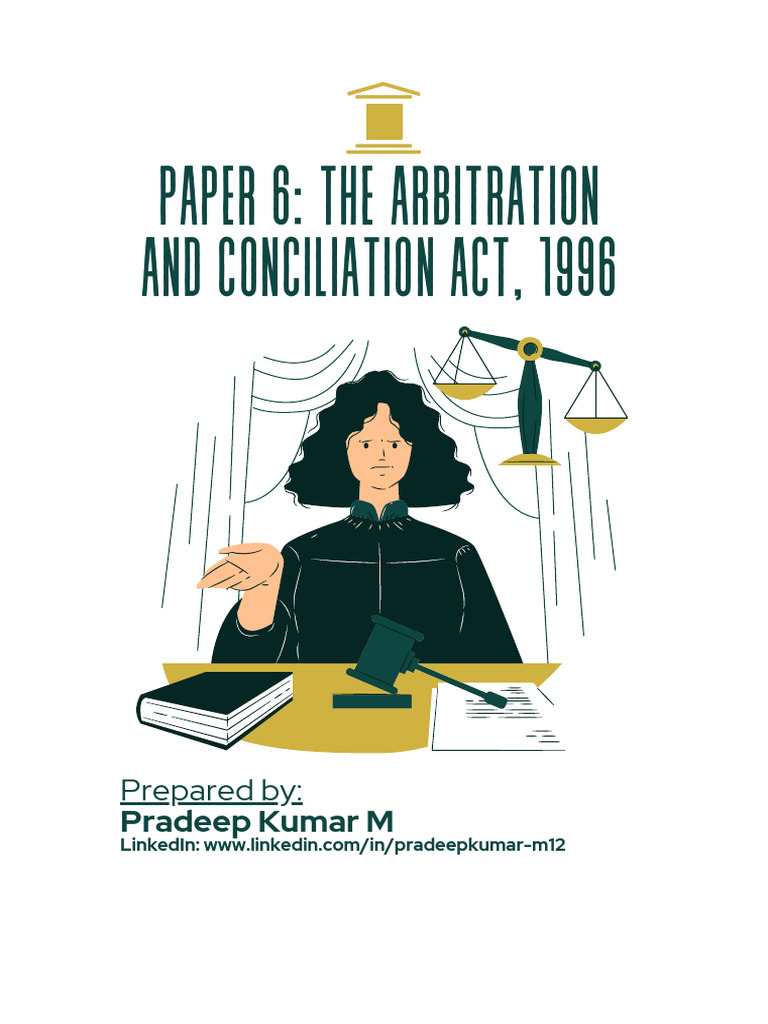 Arbitration and Conciliation Act 1996 Guide | PDF | Alternative Dispute ...