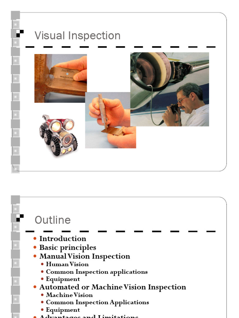 Intro - To - Visual Inspection | PDF | Contrast (Vision) | Computer Vision
