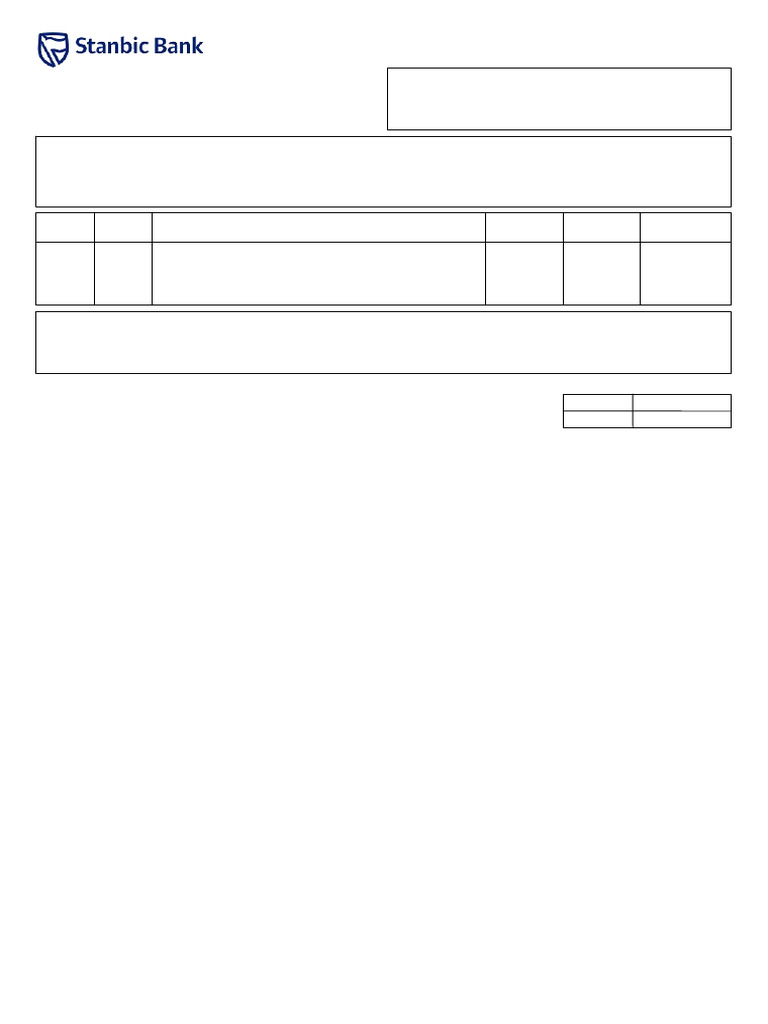 Stanbic Bank Corporate Account Statement | PDF | Banks | Debits And Credits
