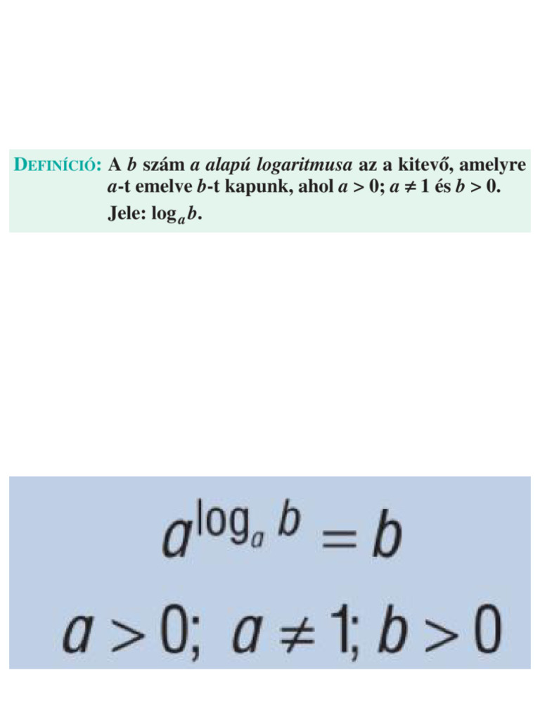 Logaritmus (Emelt) | PDF