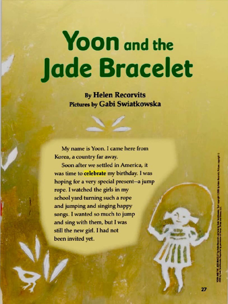 Anchor Text-Yoon and The Jade Bracelet | PDF