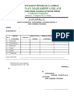 Kartu Kontrol Lk2 Baru