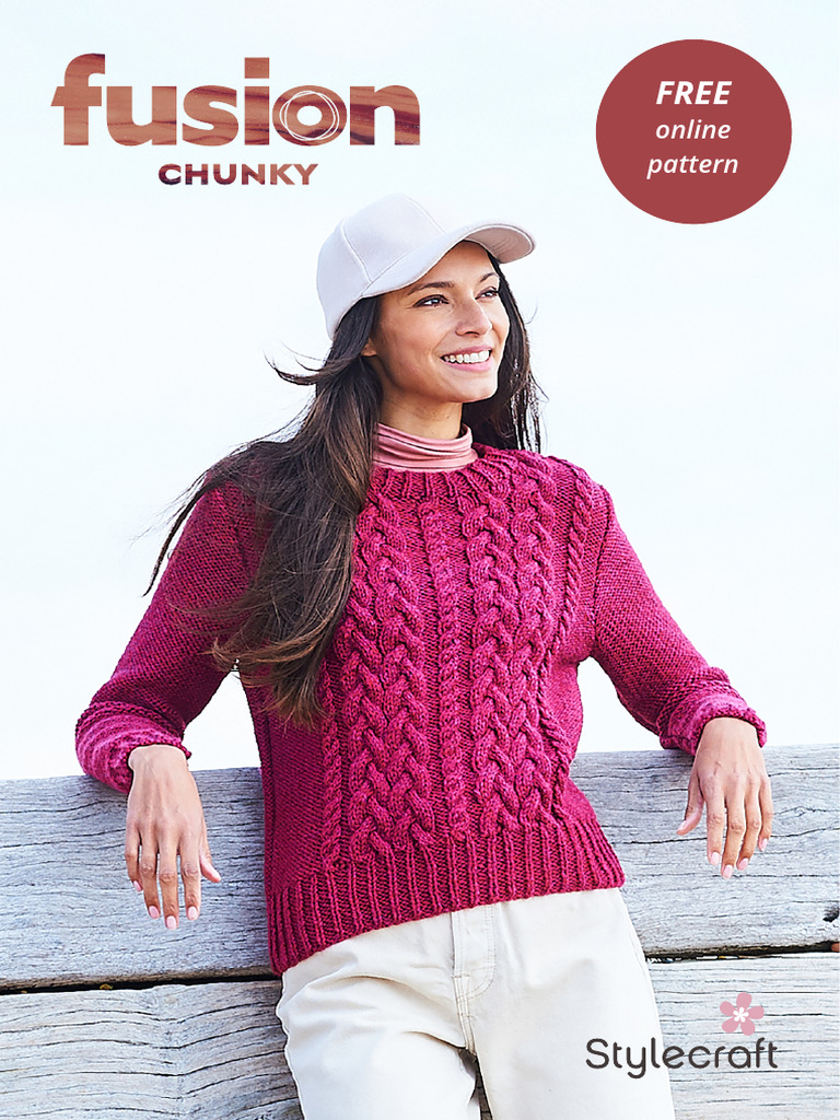 Free Chunky Sweater Knitting Pattern | PDF | Knitting | Basic Knitted ...