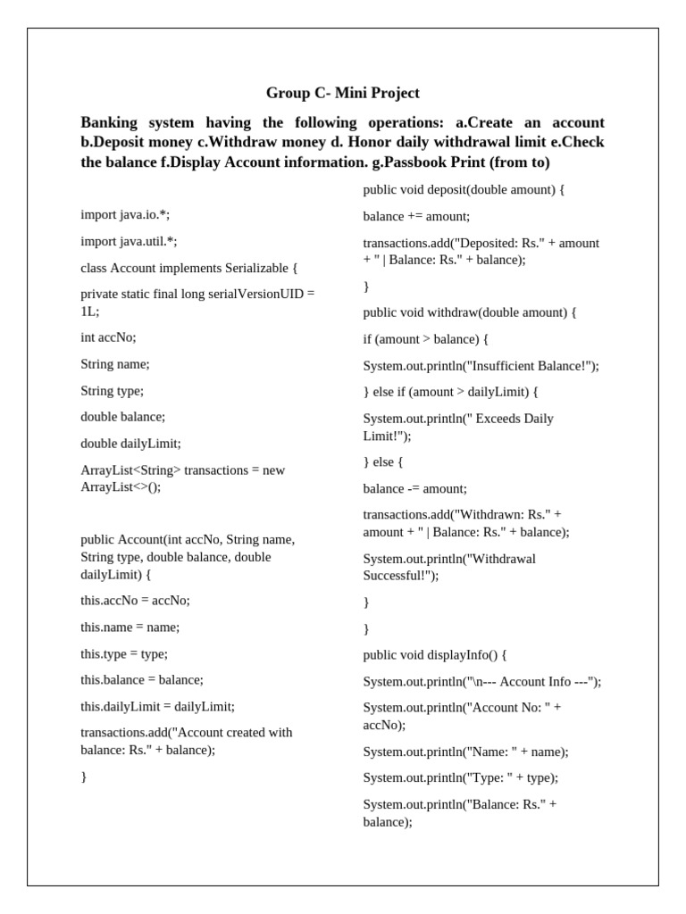 Group C Mini Project | PDF | Software | Computer Science