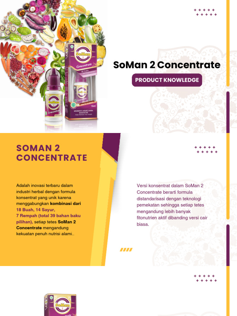 SoMan 2 Concentrate: Nutrisi Herbal Pekat | PDF