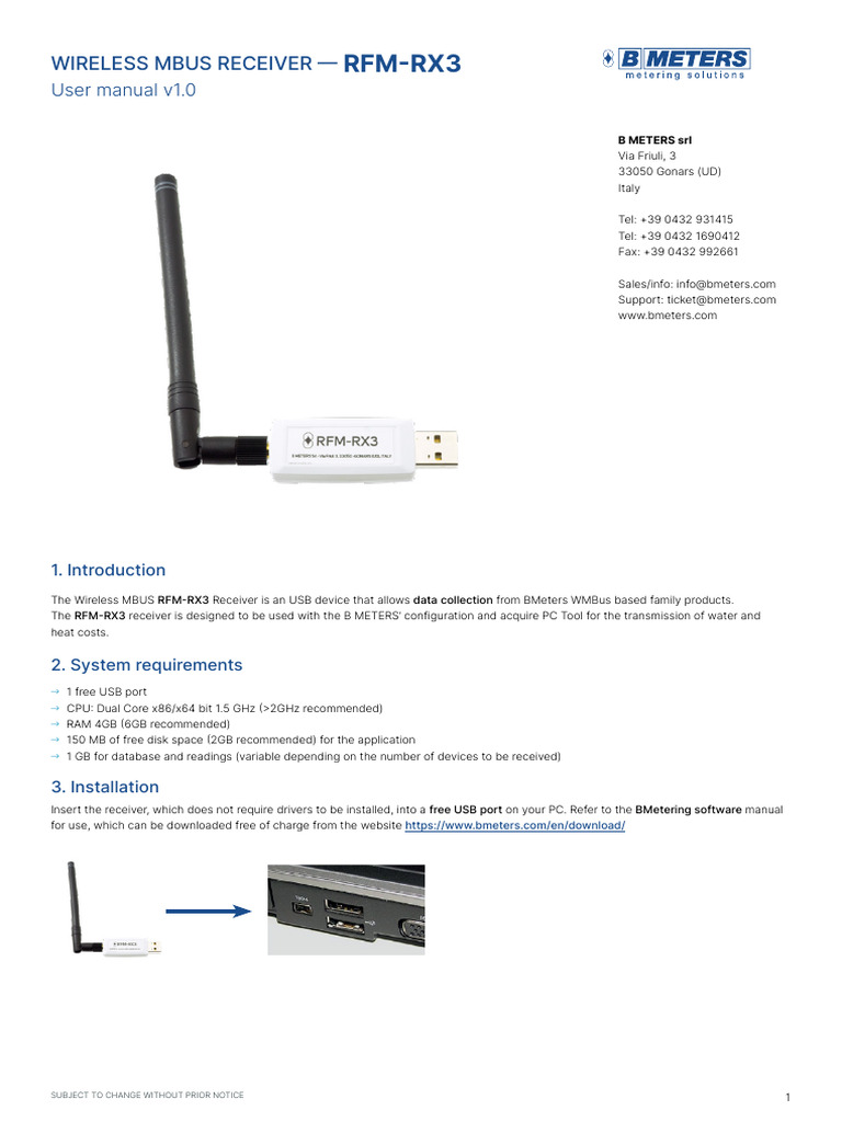 v1.0 Rfm-rx3 Um en | PDF