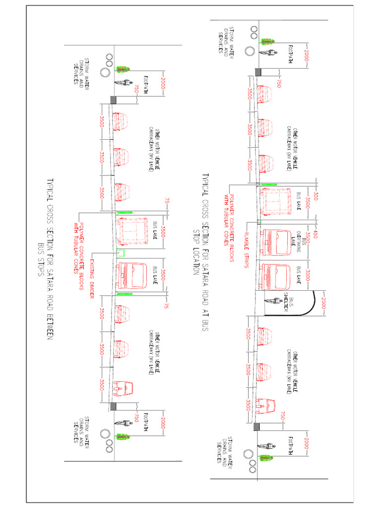 BRT - Typical Section-Satara Road | PDF