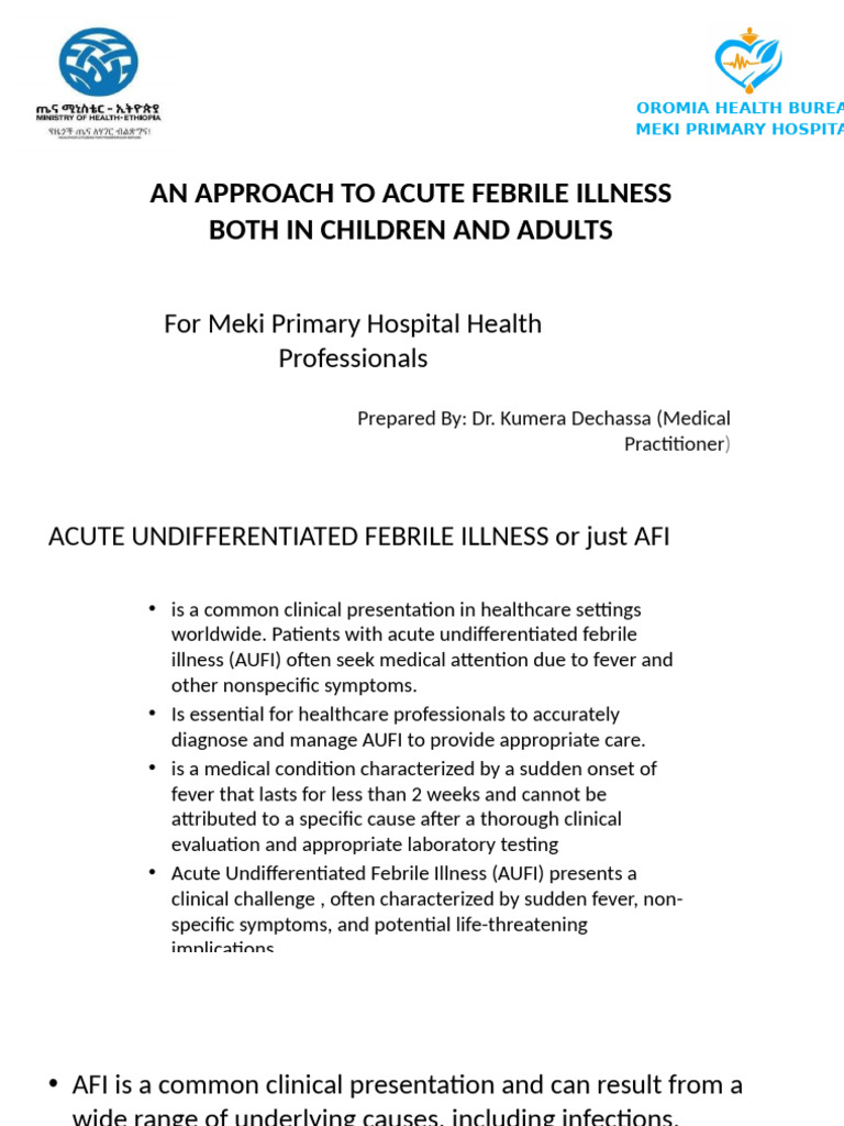 Approach To AFI | PDF | Fever | Infection