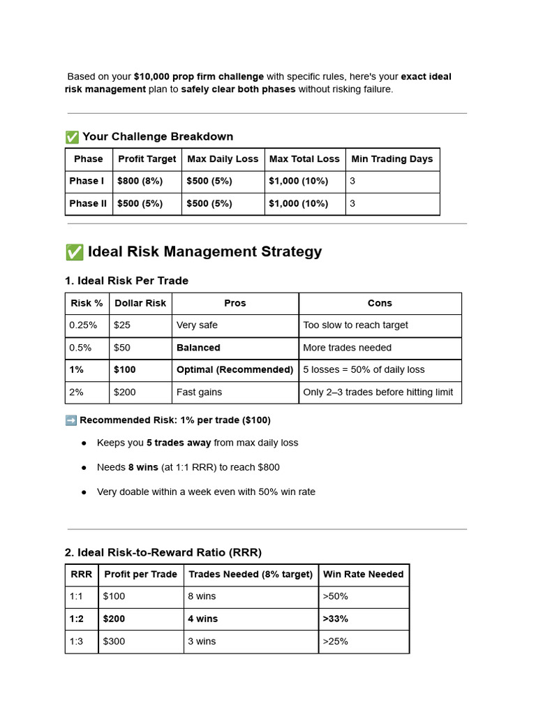 Ideal Risk Management Strategy: Your Challenge Breakdown | PDF | Risk ...