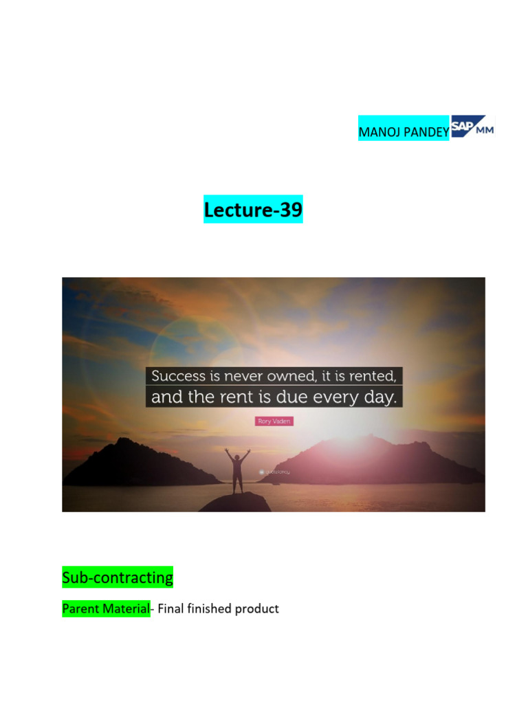 Subcontracting Process Guide and Steps | PDF | Business | Business ...