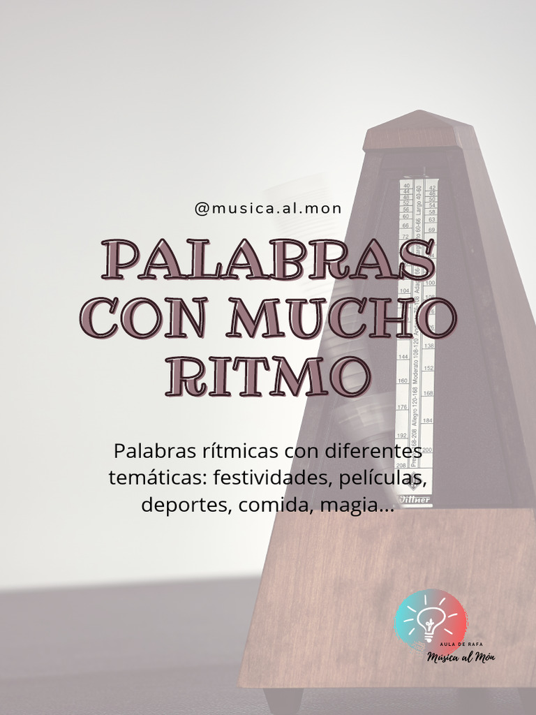 Palabras Con Mucho Ritmo | PDF | Musicología