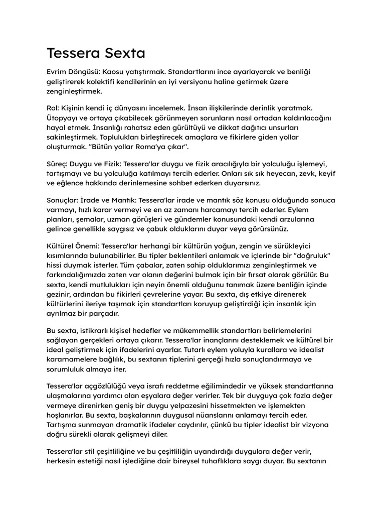 Tessera Sexta - Vfel Vefl Lfev Lefv | PDF