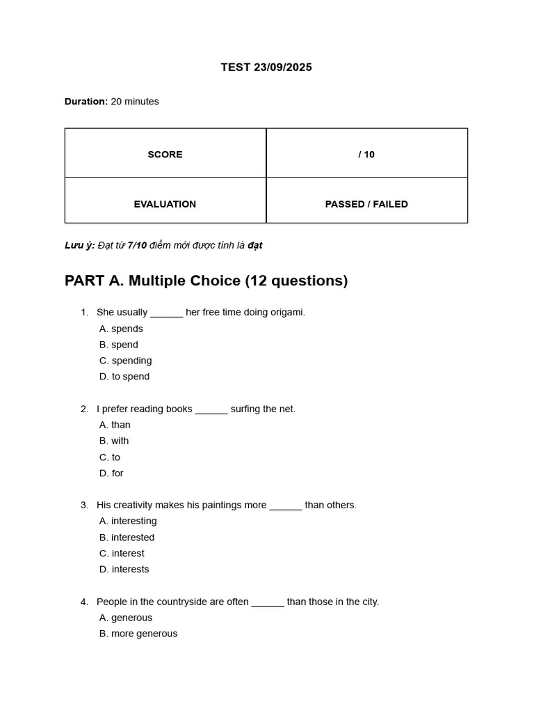 TEST 23-09-2025 | PDF | Chess Openings | Chess Theory