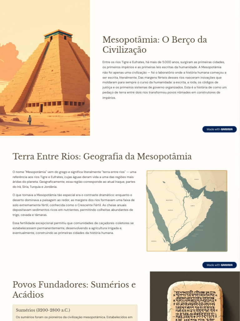 Mesopotâmia: Berço da Civilização | PDF | Mesopotâmia | Suméria