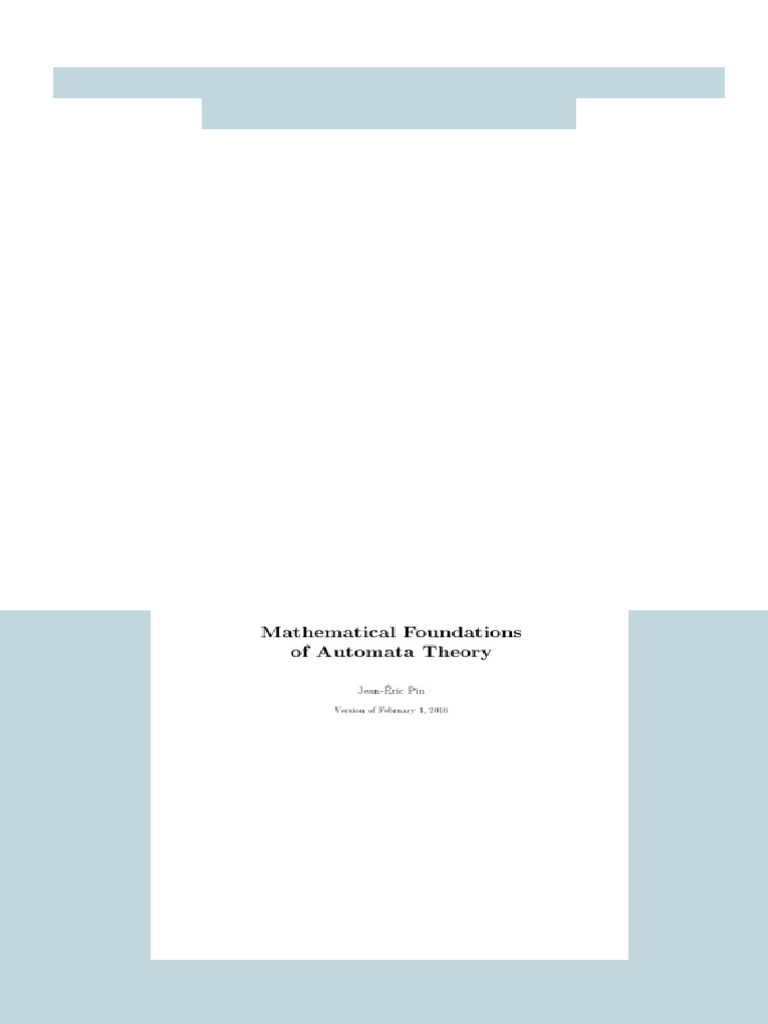 (Ebook) Mathematical Foundations of Automata Theory by Jean-Éric Pin ...