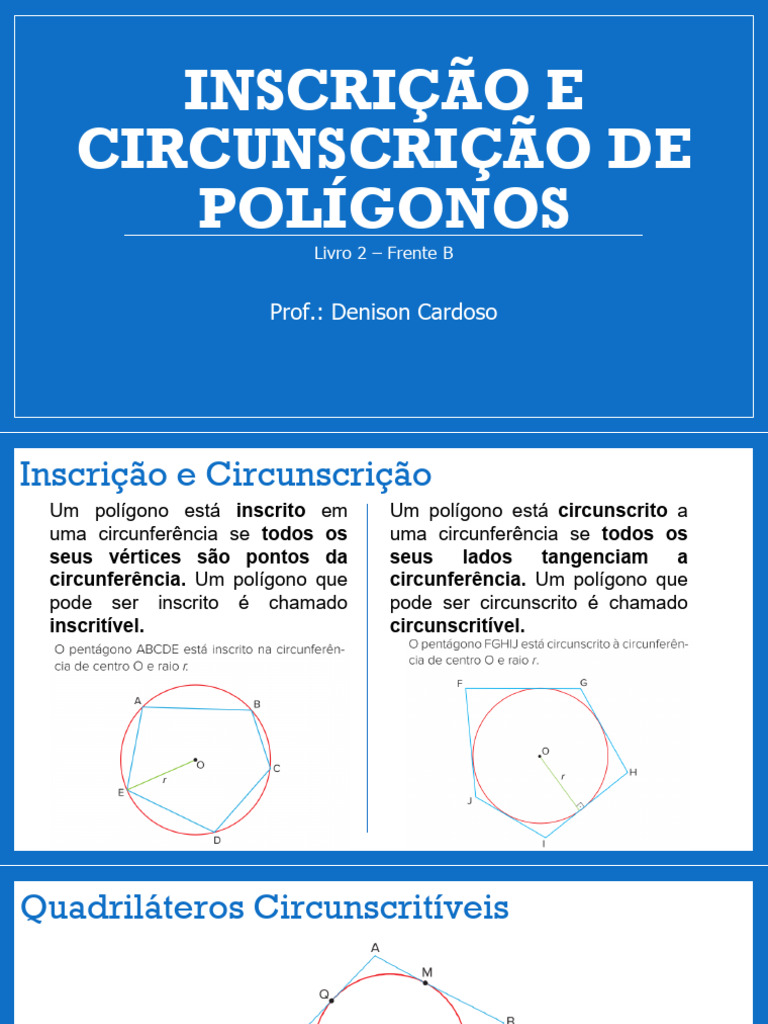 Inscrição e Circunscrição de Polígonos | PDF