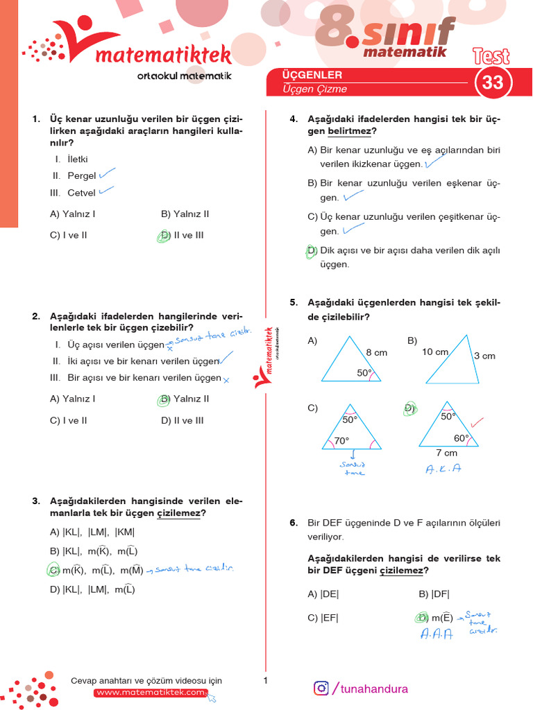 TEST 33 Cozumler | PDF