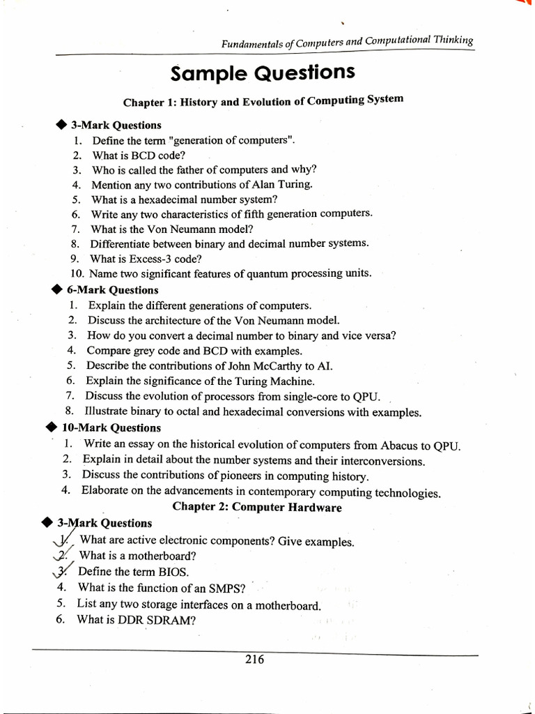 FCCT Model Questions | PDF