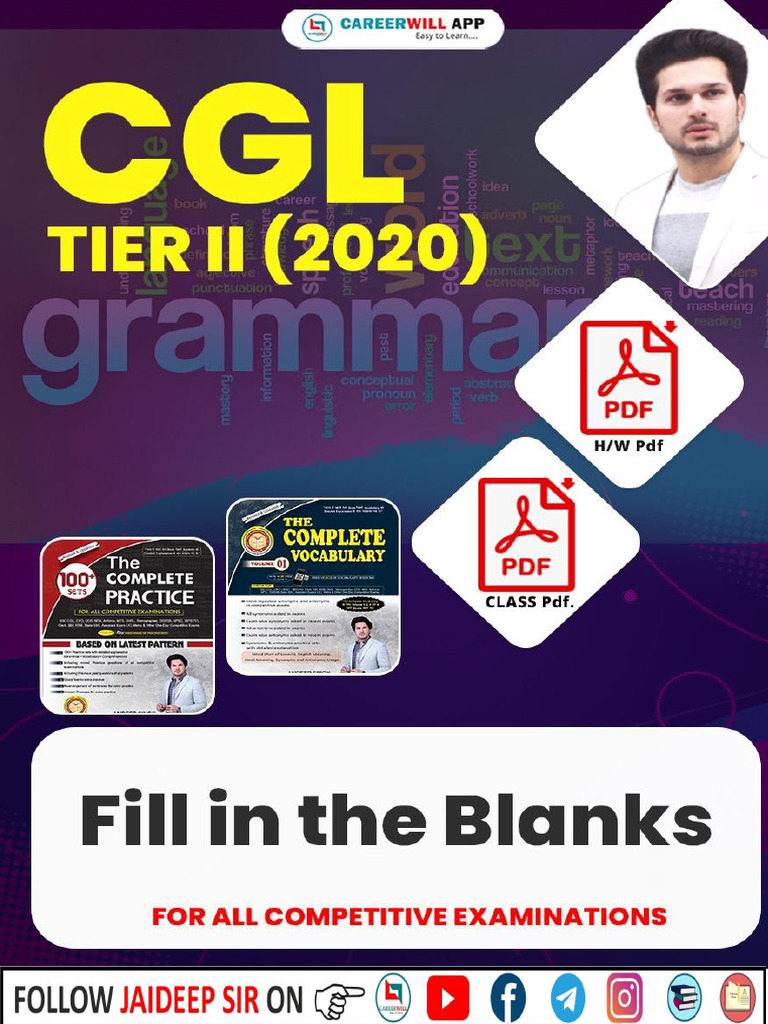 CGL Tier-2 Fill in the Blanks Guide | PDF