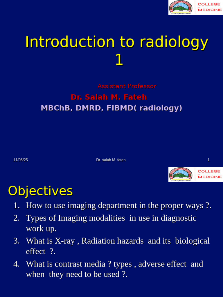 Ragiology, Introduction 1, Stage II | PDF | Radiation | Ionizing Radiation