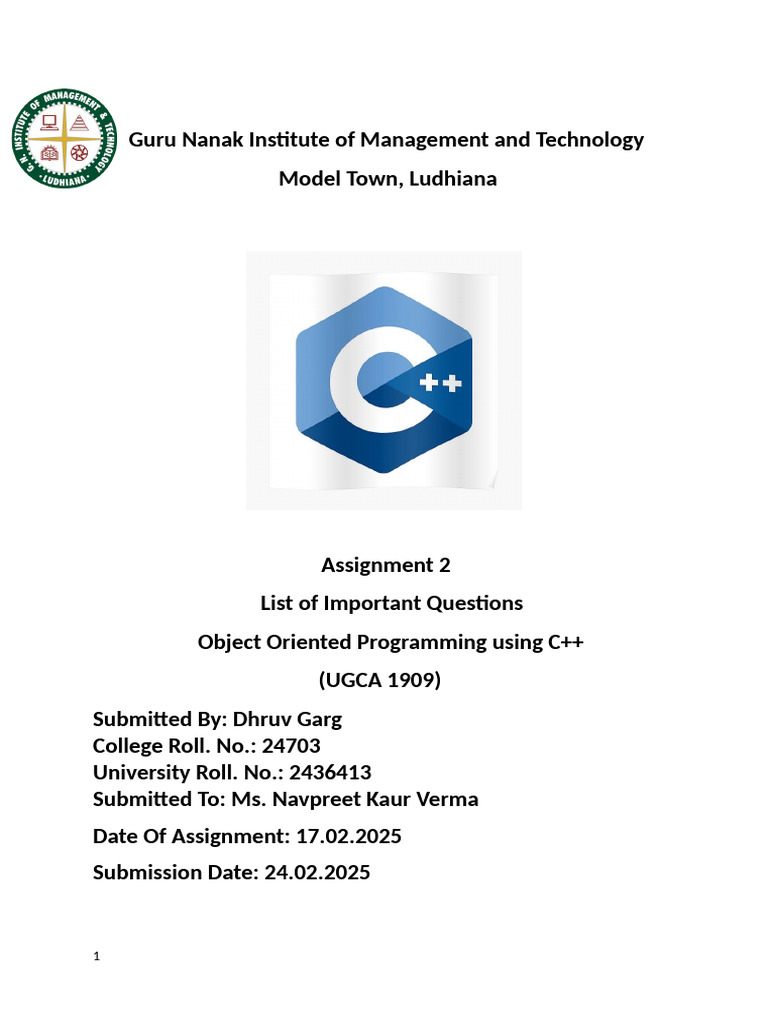 Dhruv | PDF | Class (Computer Programming) | Object Oriented Programming