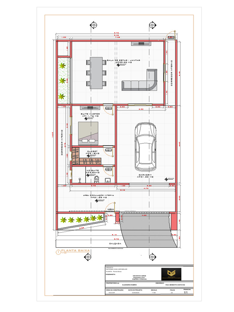 Planta Baixa de Reforma Residencial | PDF