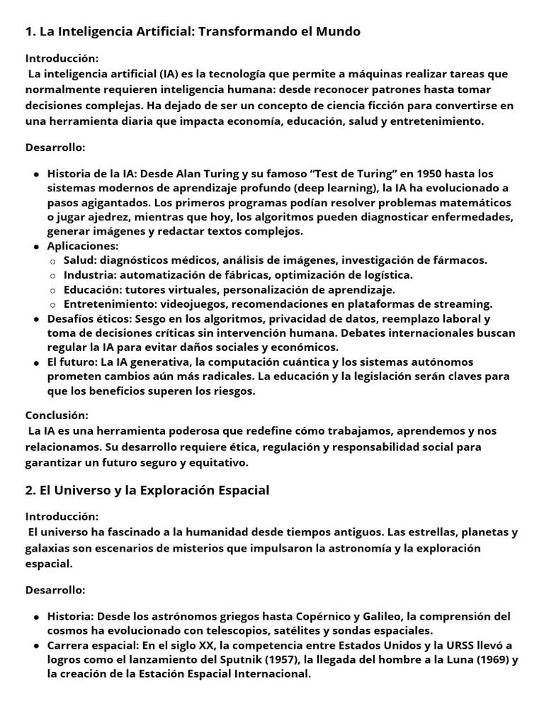Impacto de la IA en la Sociedad Actual | PDF | Inteligencia artificial ...