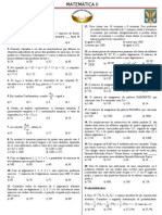 Matemática II - Análise Combinatória e Probabilidades