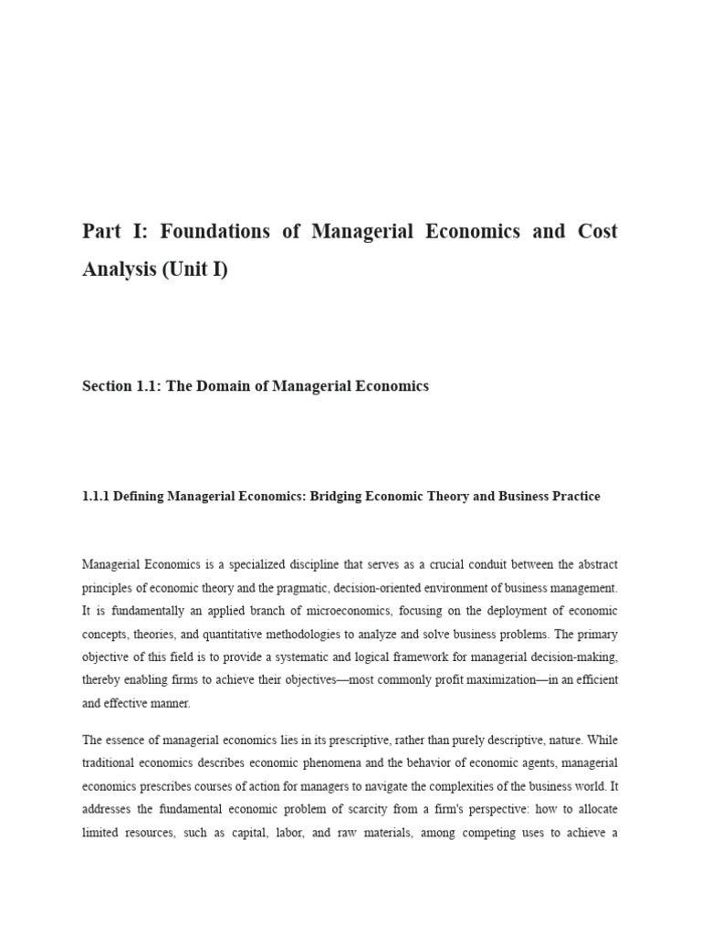 Managerial Economics: Cost Analysis Essentials | PDF | Marginal Cost ...