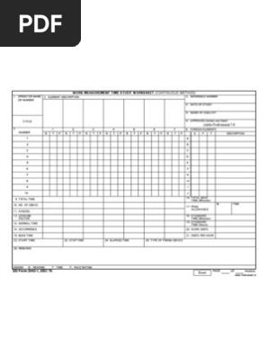 Time Study Worksheet