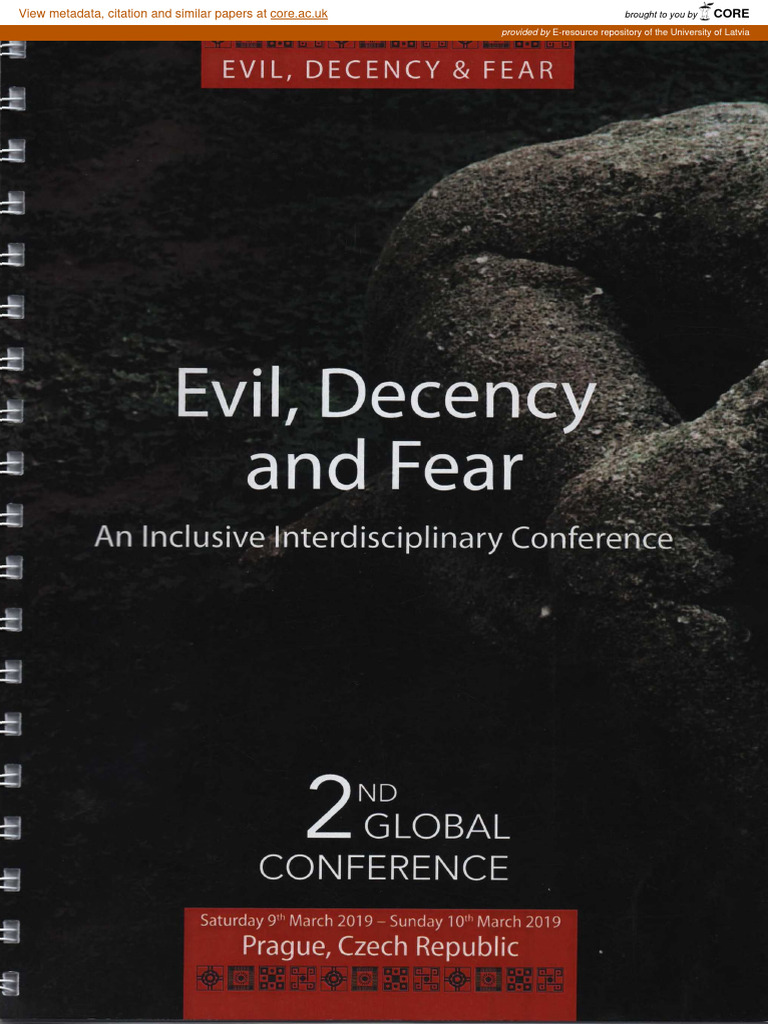 Interdisciplinary Conference on Decency | PDF | Phenomenology ...