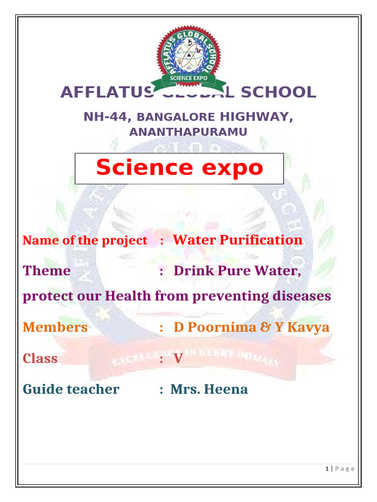 Water Purification Project Overview | PDF | Water Purification ...