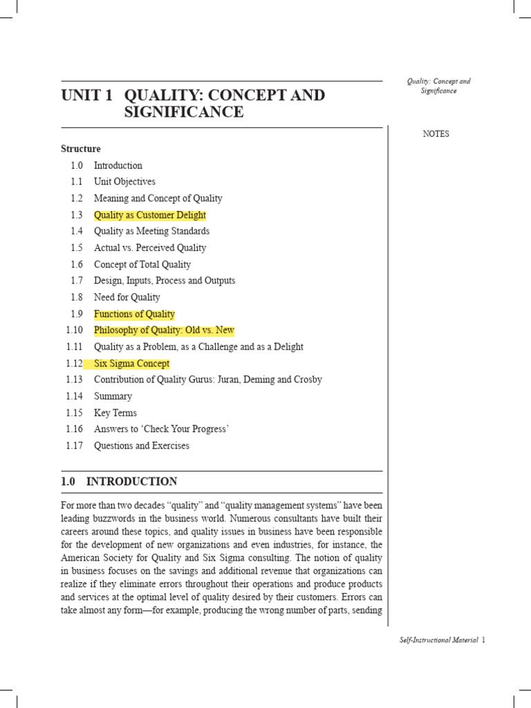 359 45 Quality Management English 7573 | PDF | Quality (Business ...