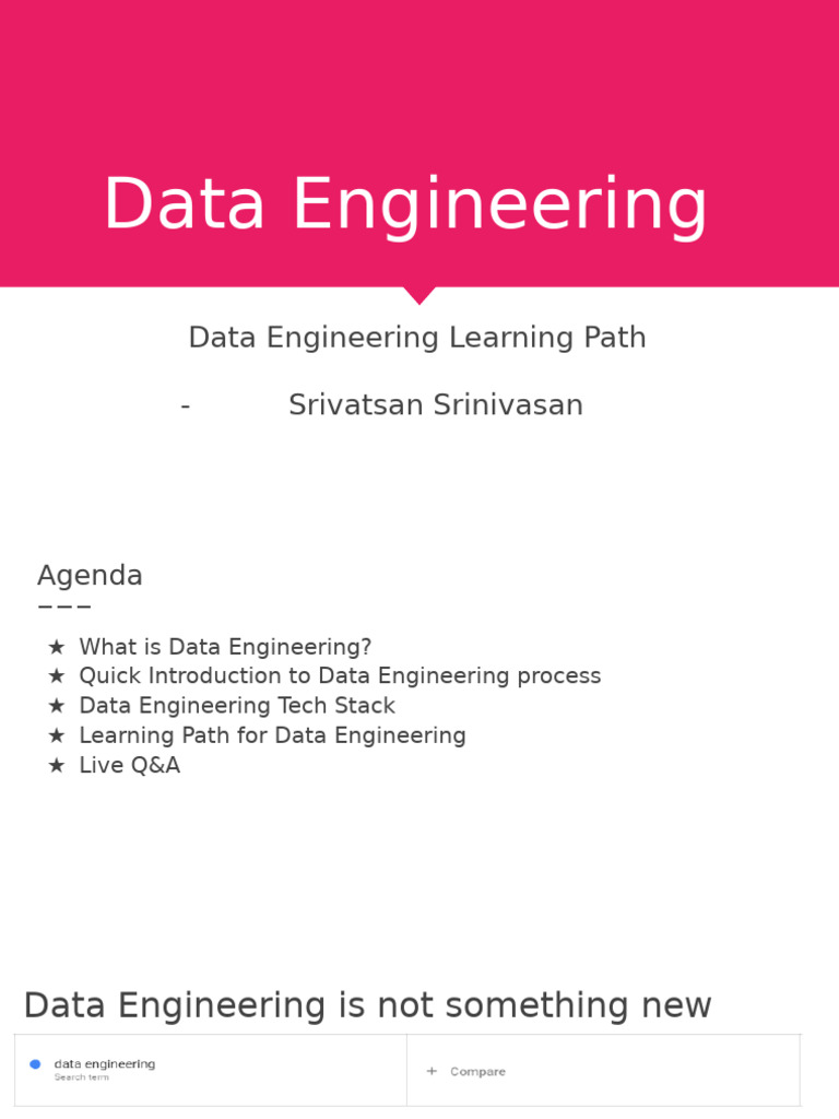 Data Engineering Learning Path Guide | PDF | Apache Hadoop | Cloud ...