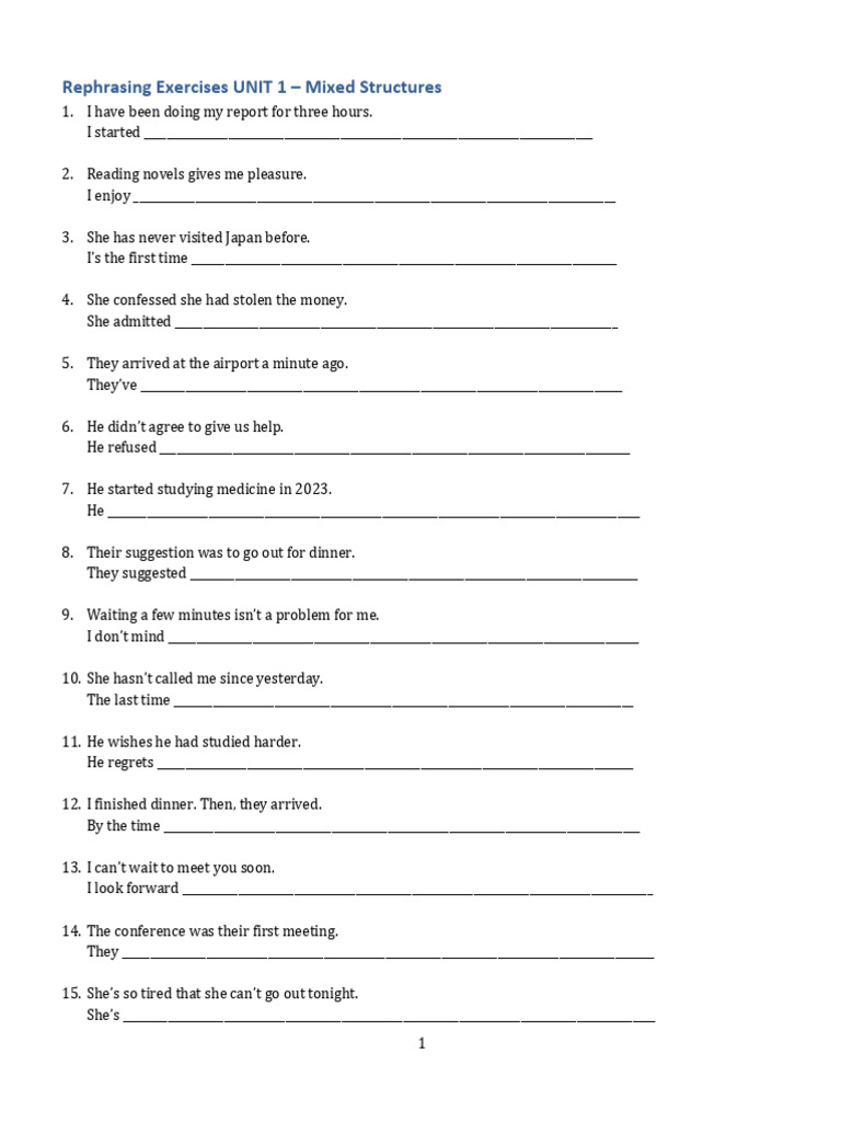 Rephrasing Exercises Mixed | PDF | Chess Openings | Chess Theory