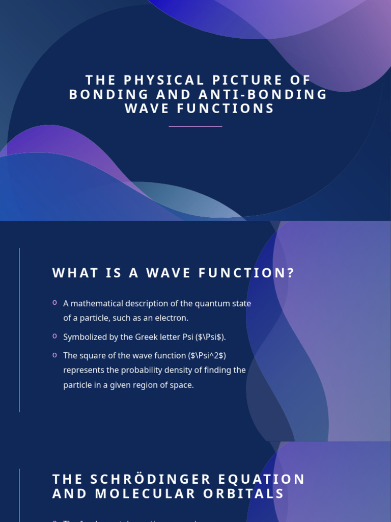 Bonding and Anti-Bonding Orbitals Explained | PDF | Molecular Orbital ...